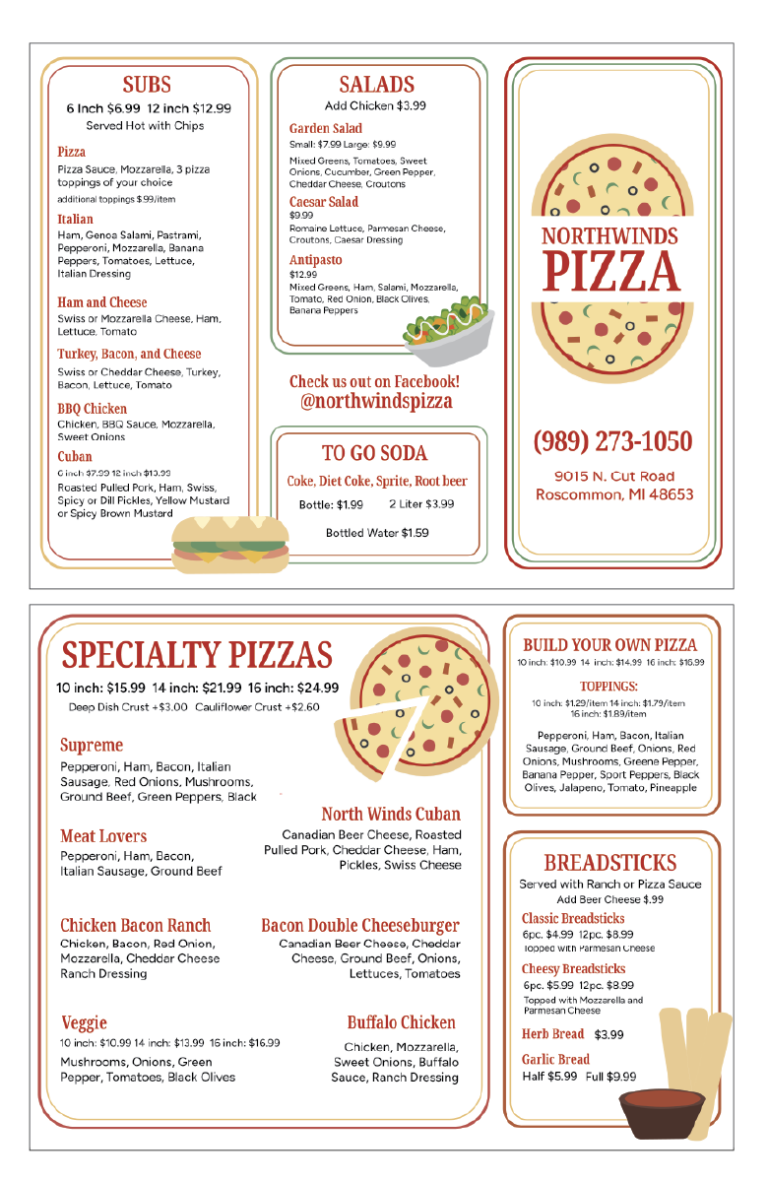 Northwinds Menu and Logo